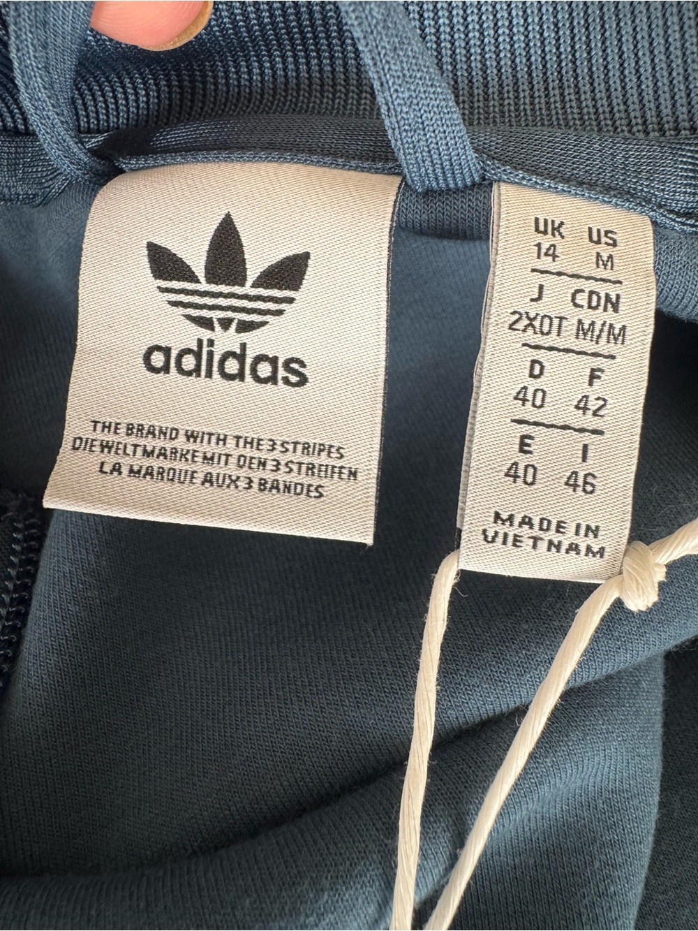Adidas Original Medium Super Startt Dark Steel Track Jacket w/White Stripe NWT - Picture 9 of 14